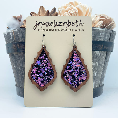 Purple Passion Fleck - Earrings