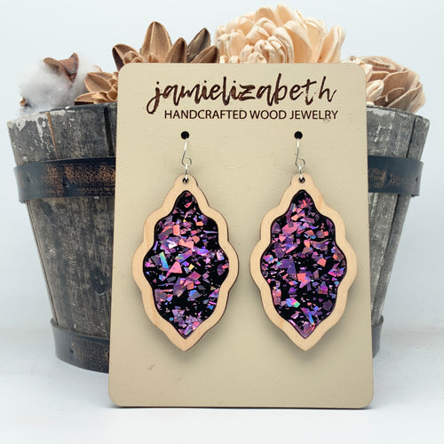Purple Passion Fleck - Earrings