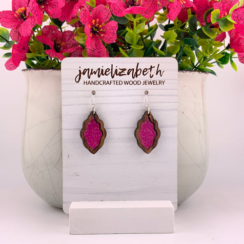 Pink Glitter Scallops