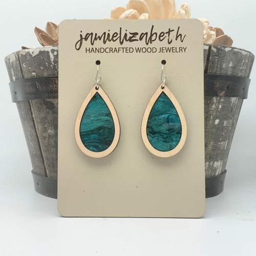Marine Swirl Acrylic Teardrops (Vault)