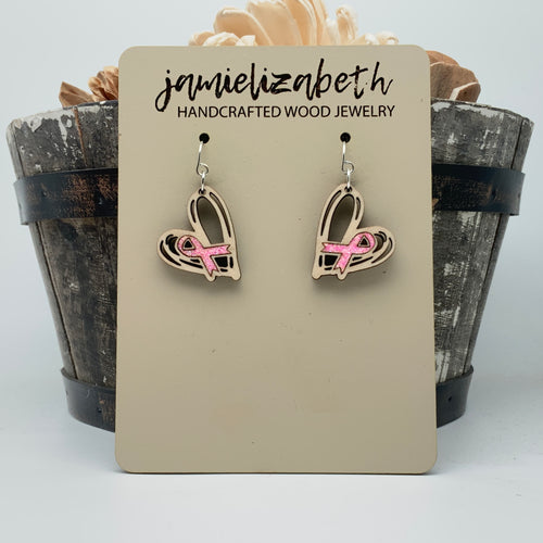 Breast Cancer Awareness Hearts - Earrings (Vault)