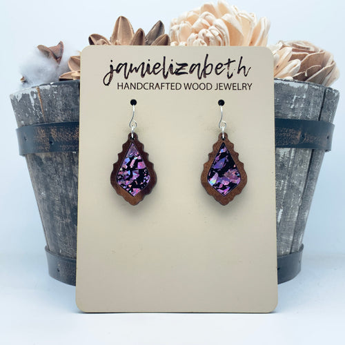 Purple Passion Fleck - Earrings