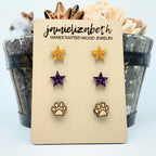 Stars and Paws Studs (Trio pack available at discount) - Earrings