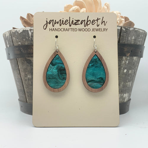 Marine Swirl Acrylic Teardrops (Vault)