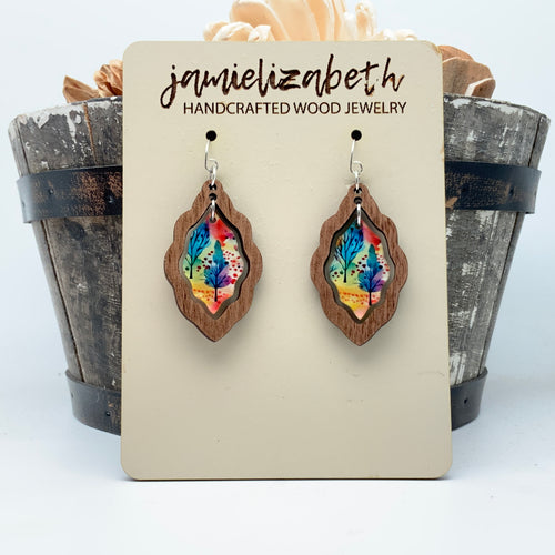 Into The Woods Acrylic Scallops - Earrings