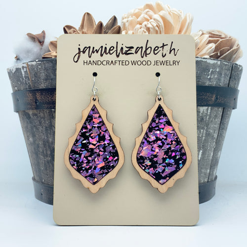 Purple Passion Fleck - Earrings