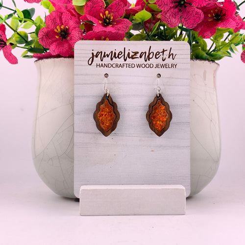 Pumpkin Spice Glitter Earrings