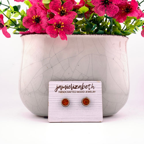 Pumpkin Spice Glitter Earrings