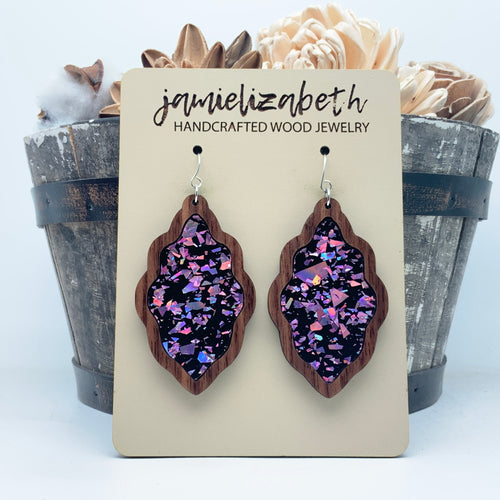 Purple Passion Fleck - Earrings