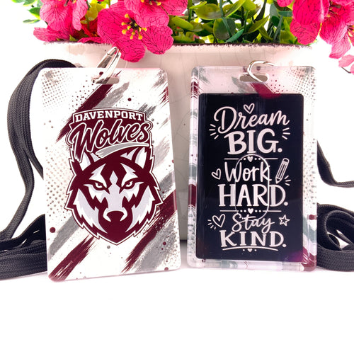 School Spirit Classic - Davenport Wolves Lanyard