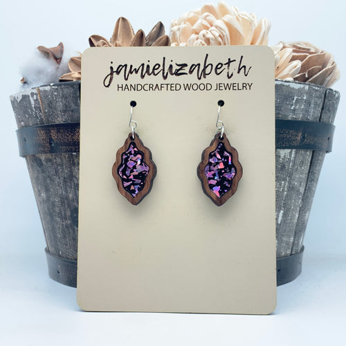 Purple Passion Fleck - Earrings