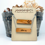 Salvaged Guadalupe River Cypress Wood - Texas - Bar Necklace