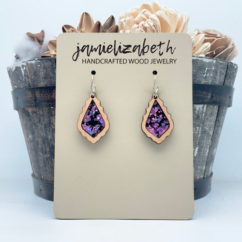Purple Passion Fleck - Earrings