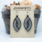 Silver and Black Marquise