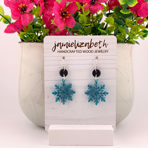 Blue Sparkling Snowflake