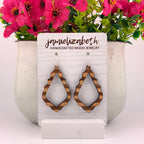 Striped Wood Chandelier Hoops