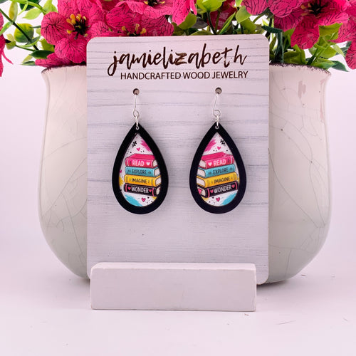 Love of Reading Book Earrings