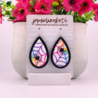 Neon Spiderweb Earrings