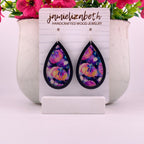 Fall Flair Purple Pumpkin Earrings
