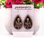 Peace and Love Skeleton Earrings