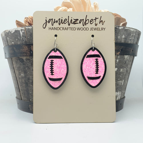 Pink Out Footballs - Earrings (Vault)