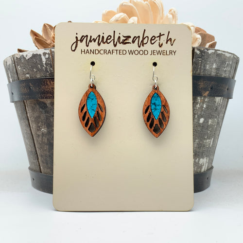 Mesquite Masterpiece with Turquoise - Earrings (Vault)