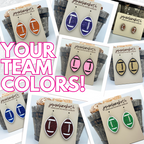 Glitter Football Earrings - Choose Your Own Team Color!