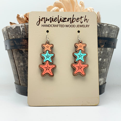 Stacked Starfish Earrings *Vault