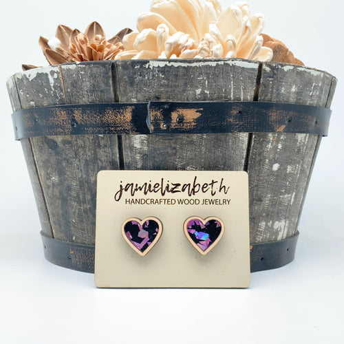 Purple Passion Fleck - Earrings