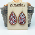 Friday Night Lights Leopard Football - Earrings or Necklace