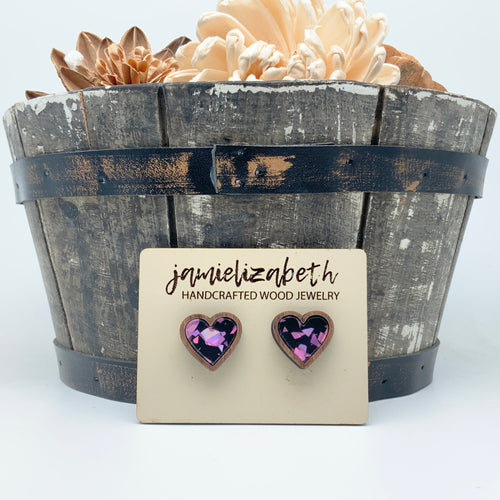 Purple Passion Fleck - Earrings