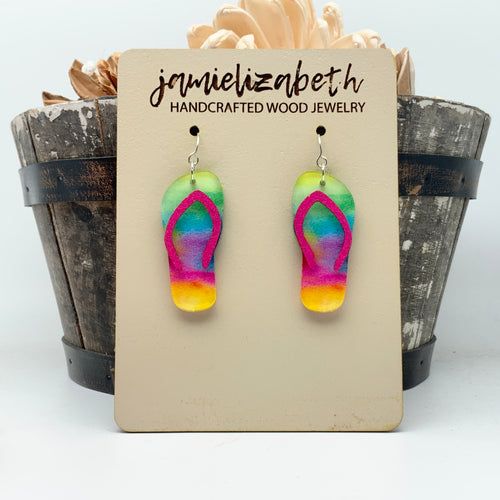 Rainbow Flip Flop Earrings (Vault)