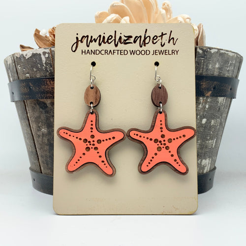 Coral Spectacular Starfish - Earrings (Vault)