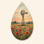 Wildseed Hill Country Windmill maple teardrop earring design