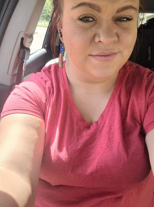 Wavy Flag Glitter Bar Earrings (Vault)