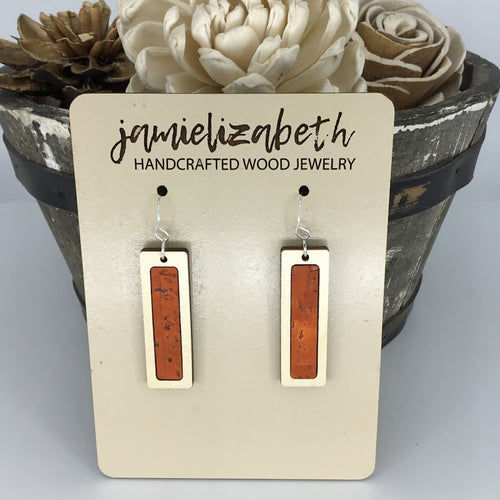 Orange Cork Earrings