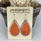 Orange Cork Earrings