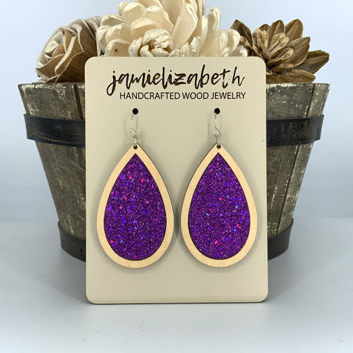 Purple Shattered Glass - Earrings (Vault)