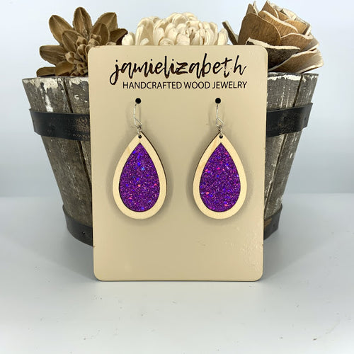 Purple Shattered Glass - Earrings (Vault)