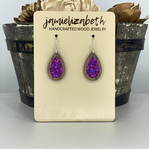 Purple Shattered Glass - Earrings (Vault)