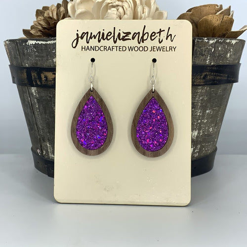 Purple Shattered Glass - Earrings (Vault)