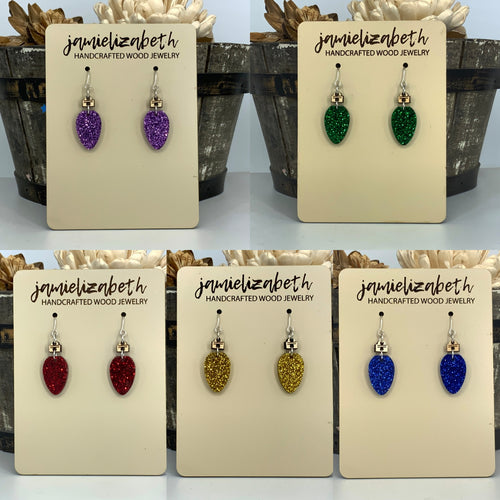 Glittery Christmas Light Dangles (Singles or 5-Pack Discount!) (Vault)