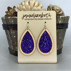 Purple Chunky Glitter Earrings