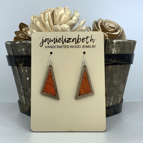 Orange Cork Earrings