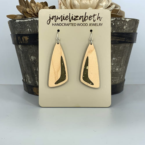 Olive Green Cork Earrings