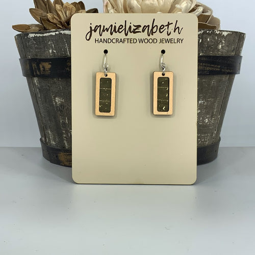 Olive Green Cork Earrings