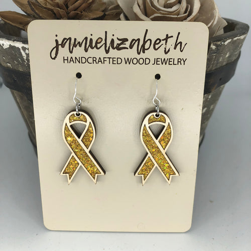 Childhood Cancer Awareness Ribbon Earrings