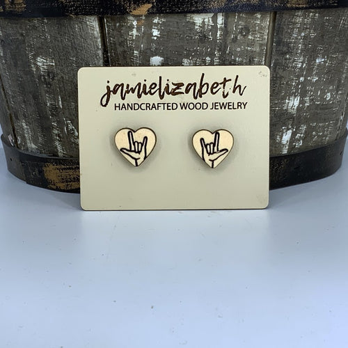 I Love You Sign Collection - Wood Engraved