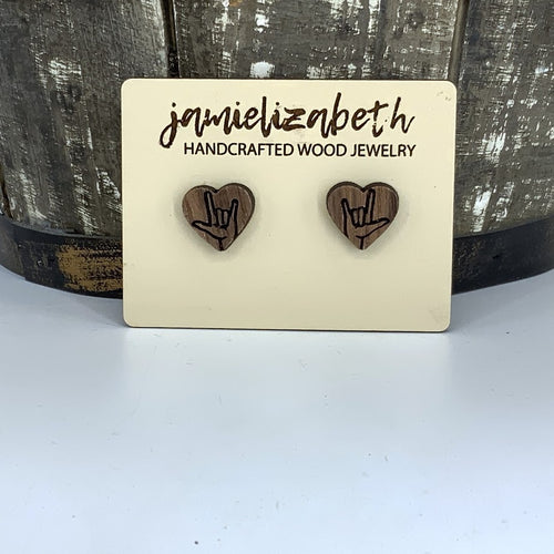 I Love You Sign Collection - Wood Engraved