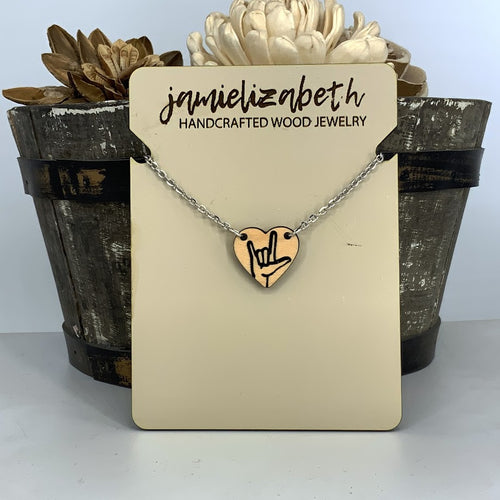 I Love You Sign Collection - Wood Engraved